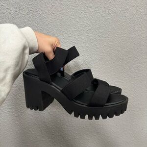 Madden Girl Black Platform Sandals